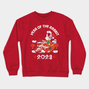 Lion Dance Zodiac Chinese New Year -2023 Year Of The Rabbit Crewneck Sweatshirt